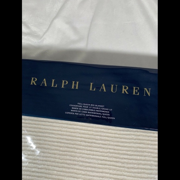NIB Ralph Lauren Cortona Bed Ribbed Knit Blanket in Cream [SZ Queen ]‎ - Picture 2 of 12